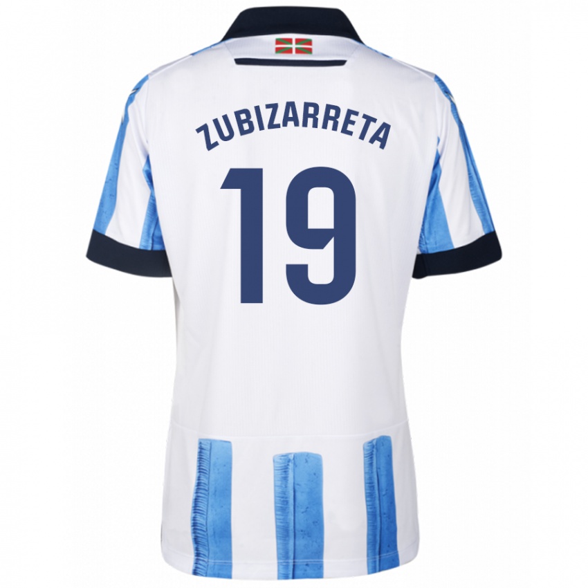 Hombre Camiseta Pablo Zubizarreta #19 Azul Blanco 1ª Equipación 2023/24 La Camisa México