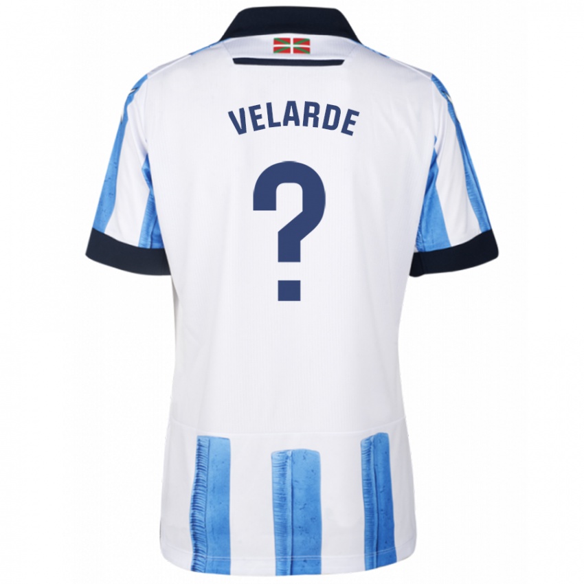 Hombre Camiseta Alain Velarde #0 Azul Blanco 1ª Equipación 2023/24 La Camisa México