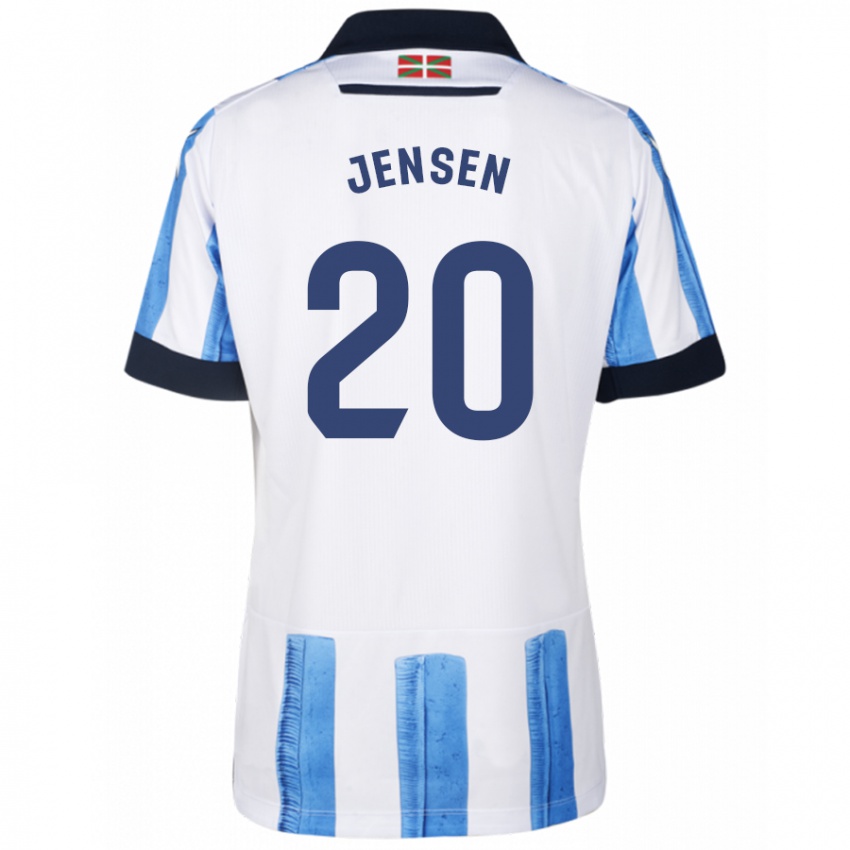 Hombre Camiseta Synne Jensen #20 Azul Blanco 1ª Equipación 2023/24 La Camisa México