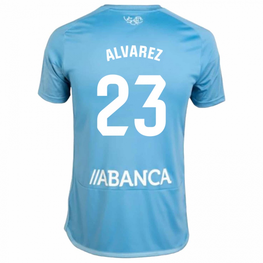 Hombre Camiseta Hugo Álvarez #23 Azul 1ª Equipación 2023/24 La Camisa México