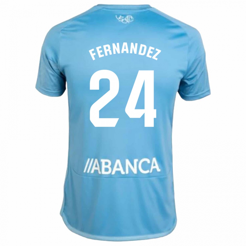 Hombre Camiseta César Fernández #24 Azul 1ª Equipación 2023/24 La Camisa México