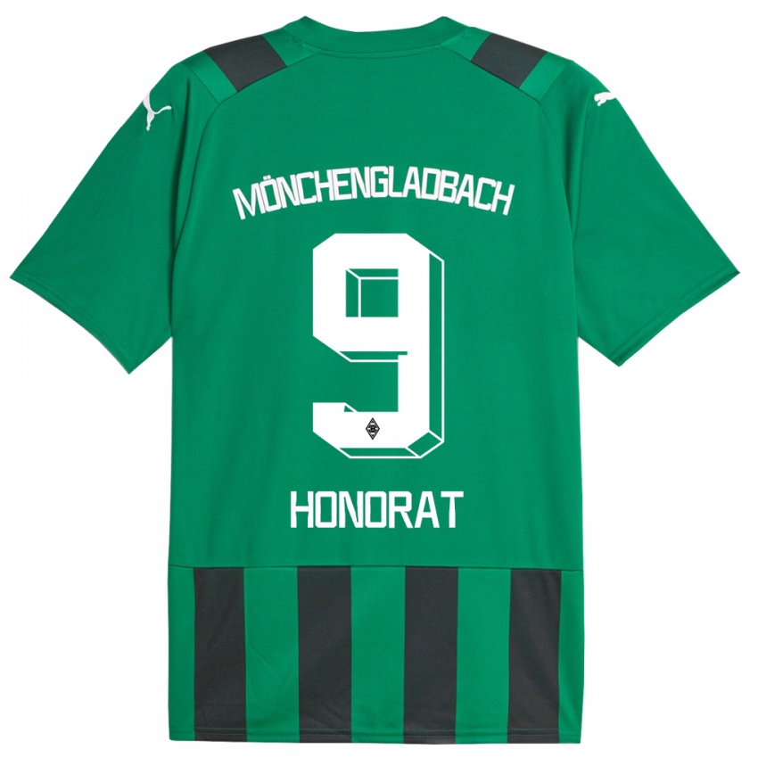 Hombre Camiseta Franck Honorat #9 Verde Negro 2ª Equipación 2023/24 La Camisa México