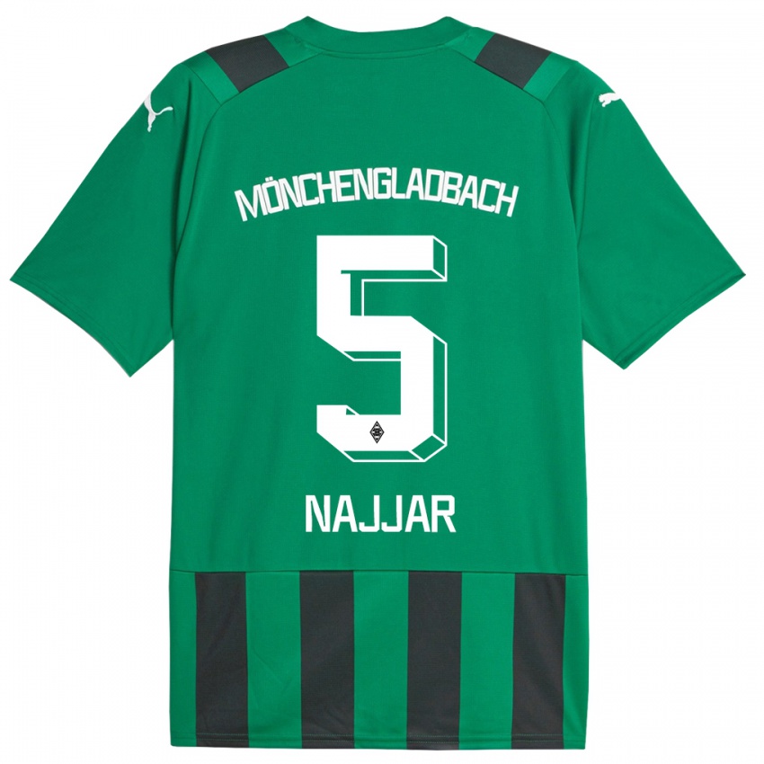 Hombre Camiseta Jamil Najjar #5 Verde Negro 2ª Equipación 2023/24 La Camisa México