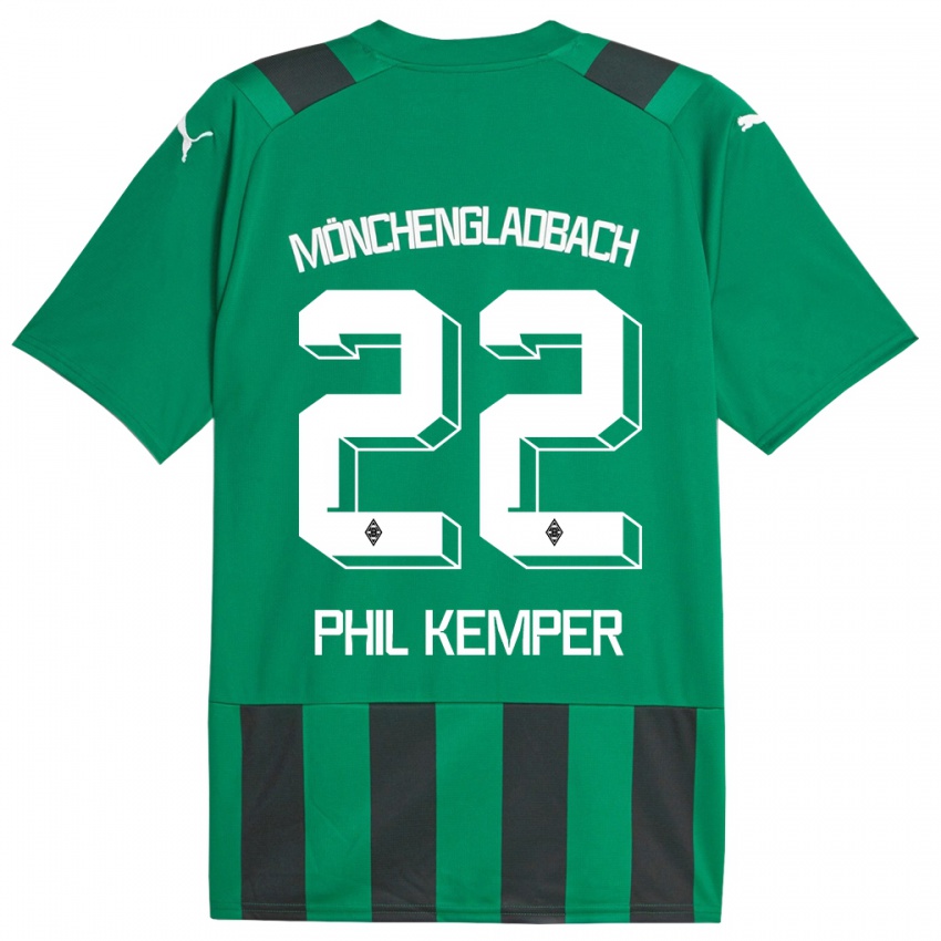 Hombre Camiseta Phil Kemper #22 Verde Negro 2ª Equipación 2023/24 La Camisa México