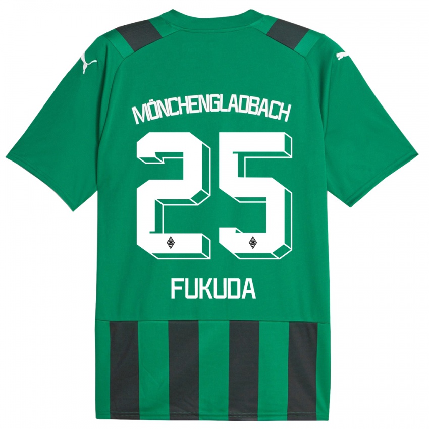 Hombre Camiseta Shio Fukuda #25 Verde Negro 2ª Equipación 2023/24 La Camisa México