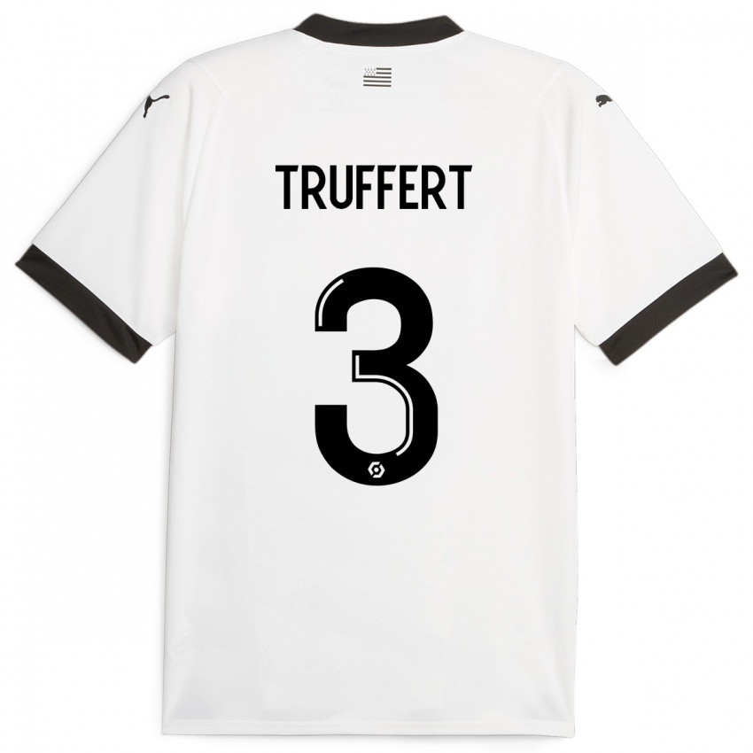 Hombre Camiseta Adrien Truffert #3 Blanco 2ª Equipación 2023/24 La Camisa México