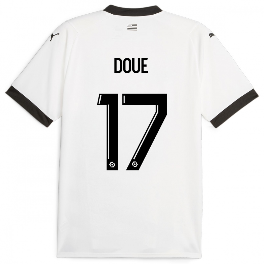 Hombre Camiseta Guéla Doué #17 Blanco 2ª Equipación 2023/24 La Camisa México