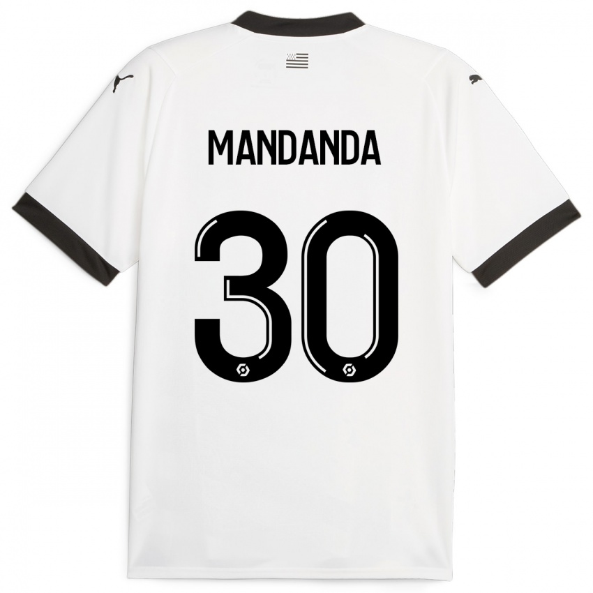 Hombre Camiseta Steve Mandanda #30 Blanco 2ª Equipación 2023/24 La Camisa México