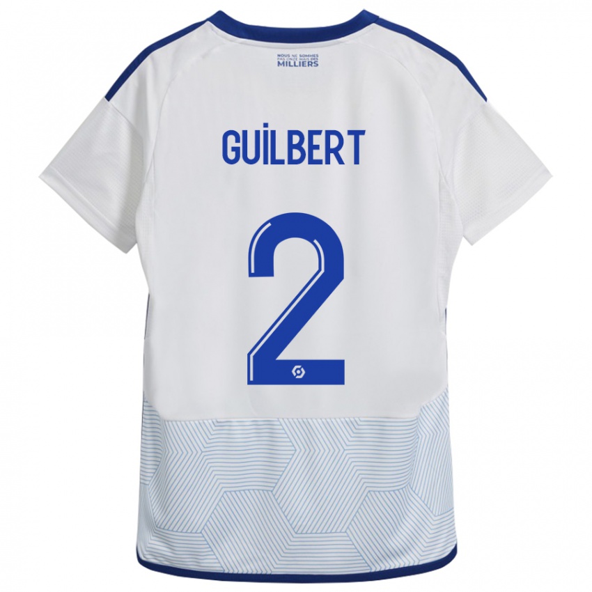 Hombre Camiseta Frédéric Guilbert #2 Blanco 2ª Equipación 2023/24 La Camisa México