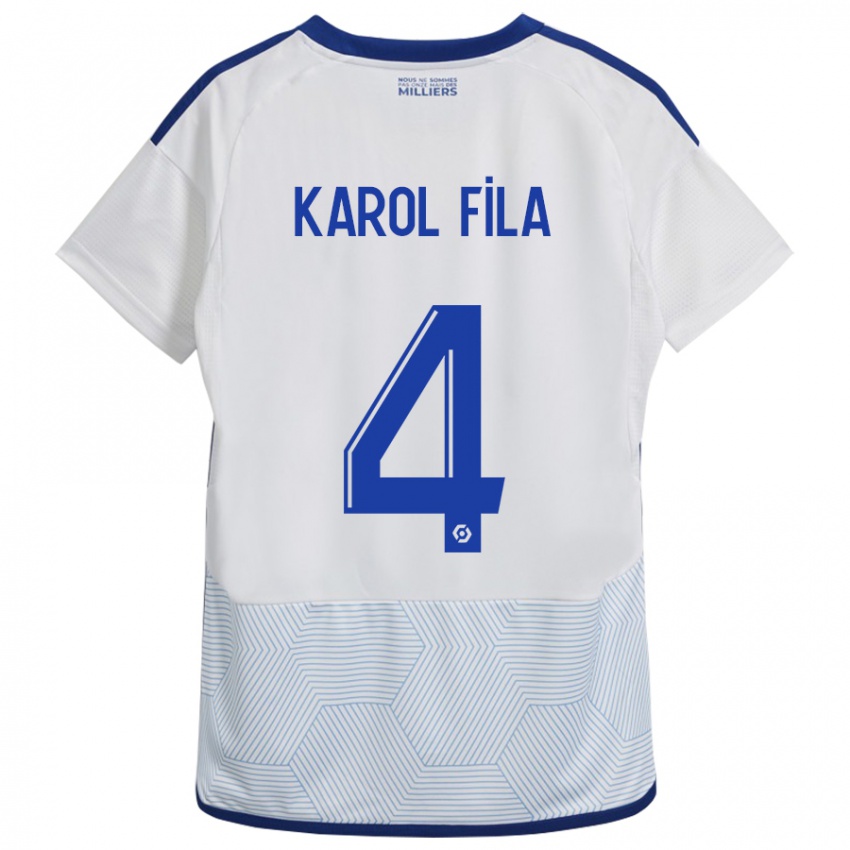 Hombre Camiseta Karol Fila #4 Blanco 2ª Equipación 2023/24 La Camisa México