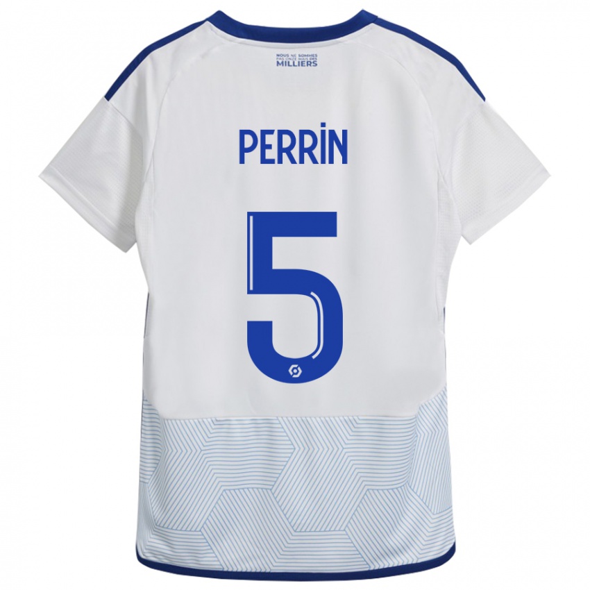Hombre Camiseta Lucas Perrin #5 Blanco 2ª Equipación 2023/24 La Camisa México