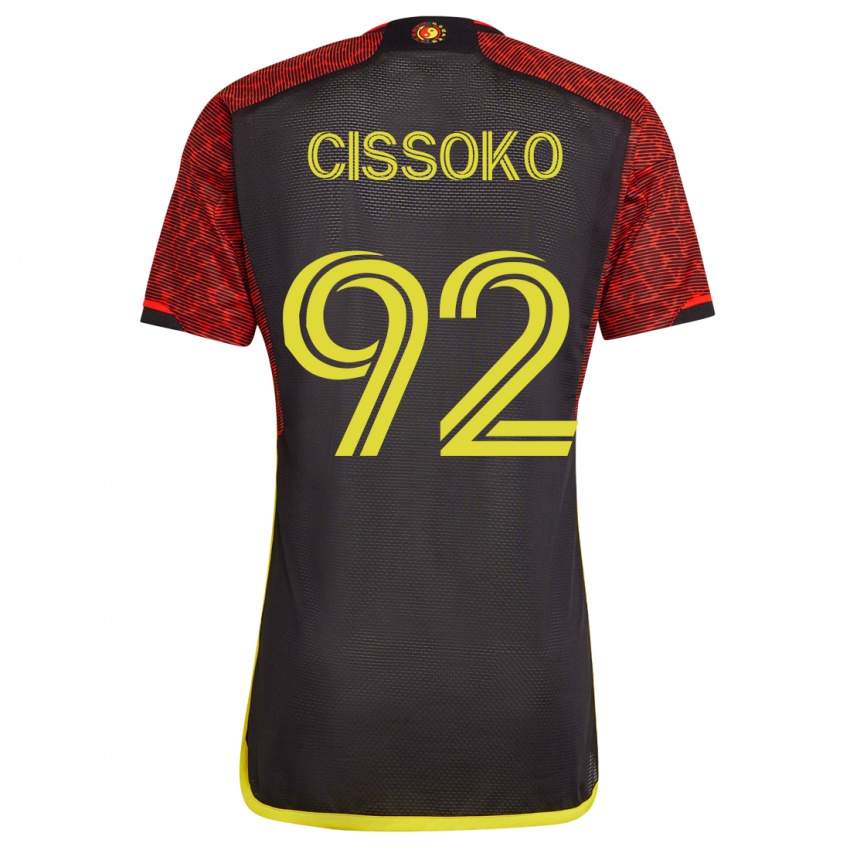 Hombre Camiseta Abdoulaye Cissoko #92 Naranja 2ª Equipación 2023/24 La Camisa México