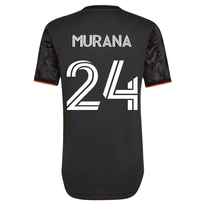 Hombre Camiseta Mujeeb Murana #24 Negro 2ª Equipación 2023/24 La Camisa México
