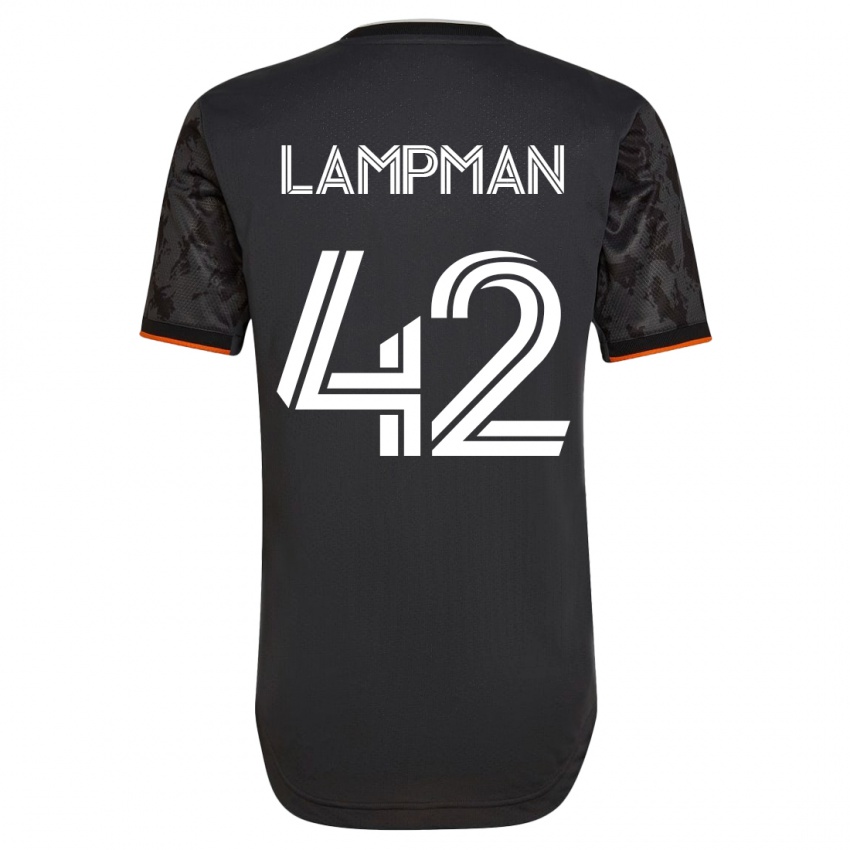 Hombre Camiseta Tate Lampman #42 Negro 2ª Equipación 2023/24 La Camisa México