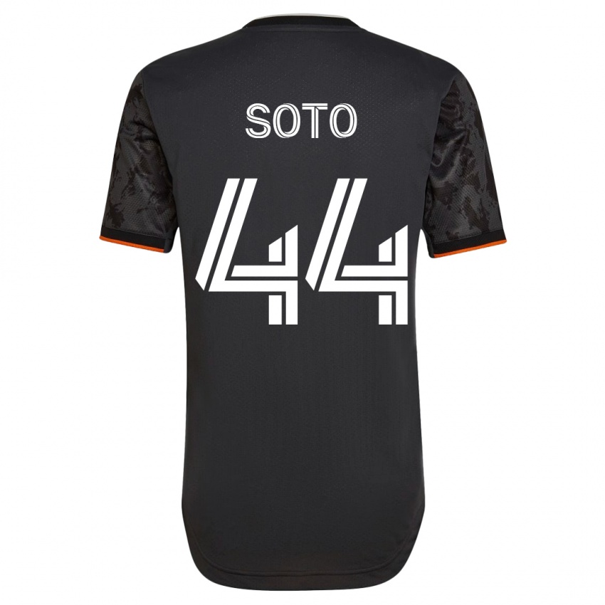 Hombre Camiseta Ezekiel Soto #44 Negro 2ª Equipación 2023/24 La Camisa México