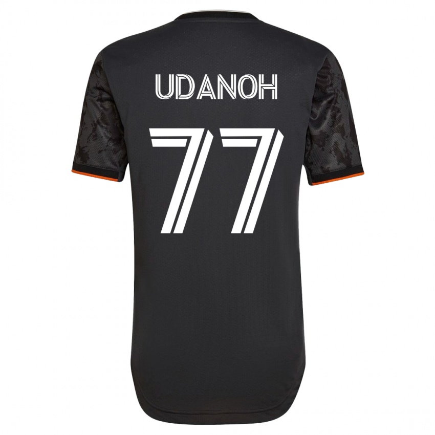 Hombre Camiseta Iffy Udanoh #77 Negro 2ª Equipación 2023/24 La Camisa México