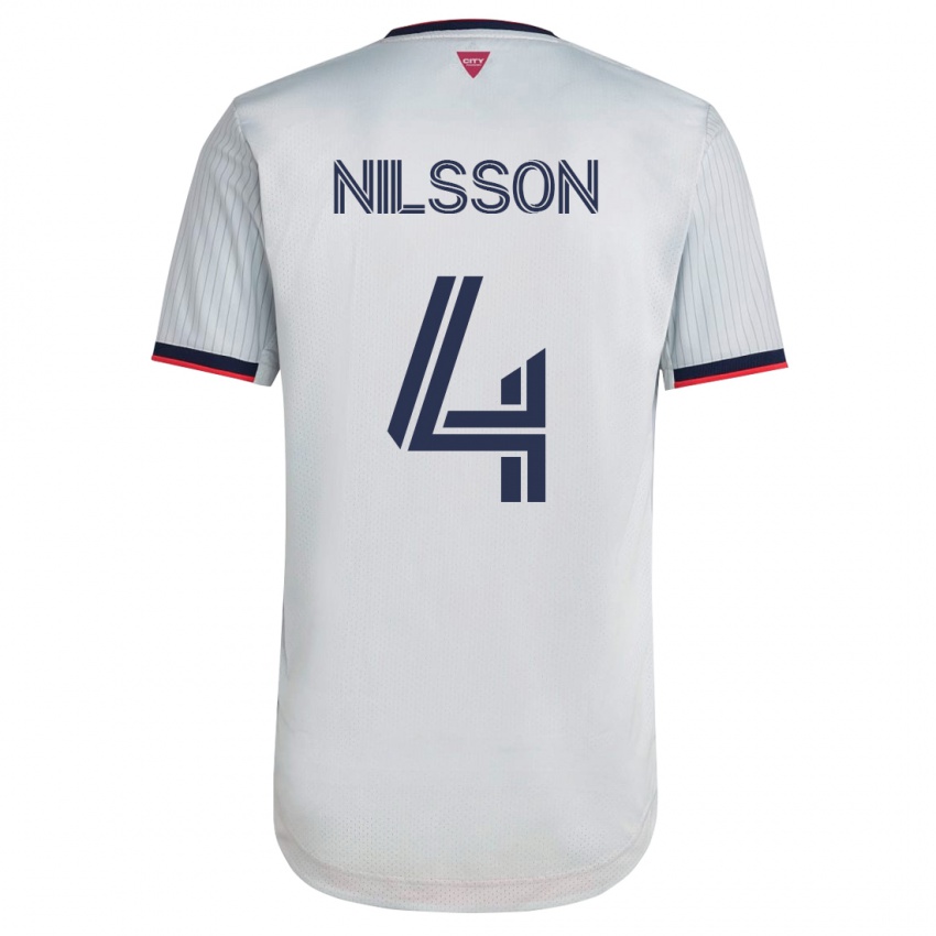 Hombre Camiseta Joakim Nilsson #4 Blanco 2ª Equipación 2023/24 La Camisa México