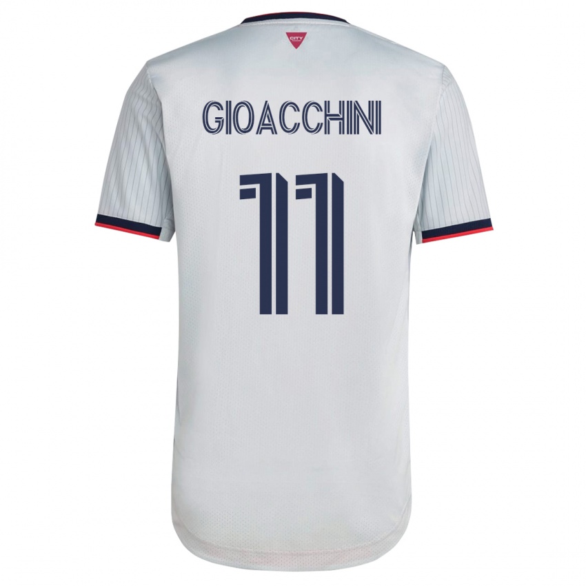Hombre Camiseta Nicholas Gioacchini #11 Blanco 2ª Equipación 2023/24 La Camisa México