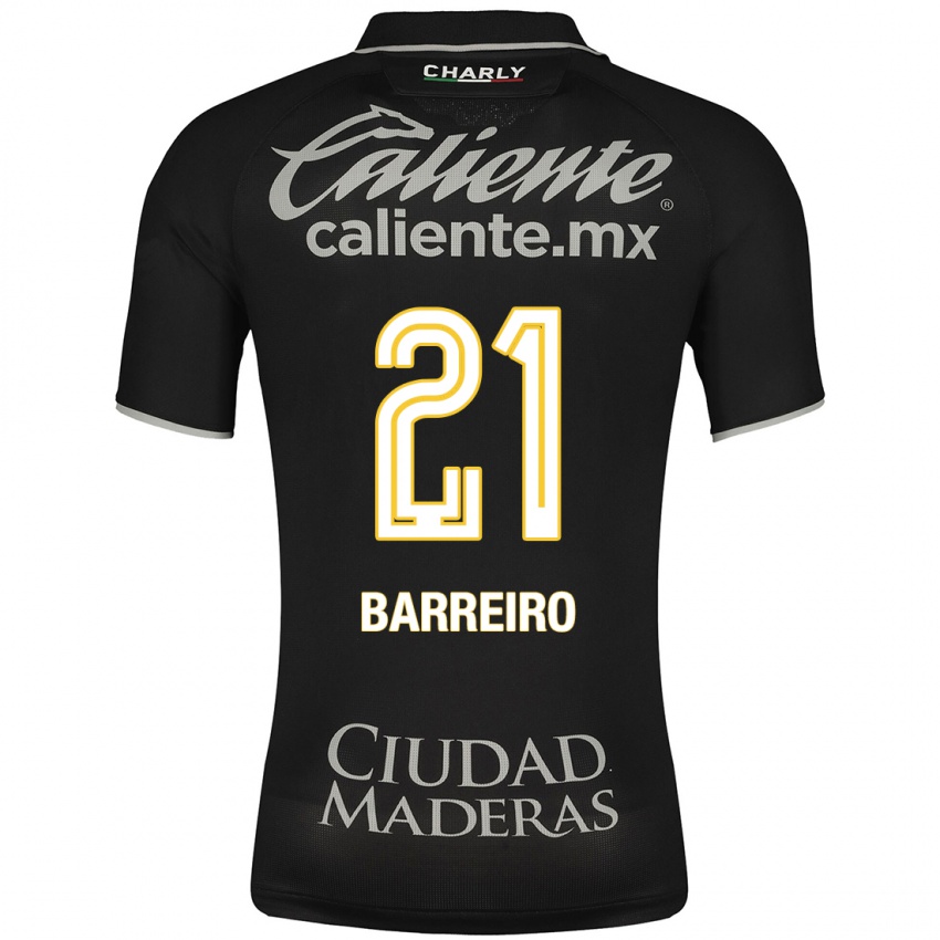 Hombre Camiseta Stiven Barreiro #21 Negro 2ª Equipación 2023/24 La Camisa México