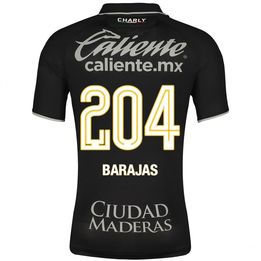 Hombre Camiseta Víctor Barajas #204 Negro 2ª Equipación 2023/24 La Camisa México