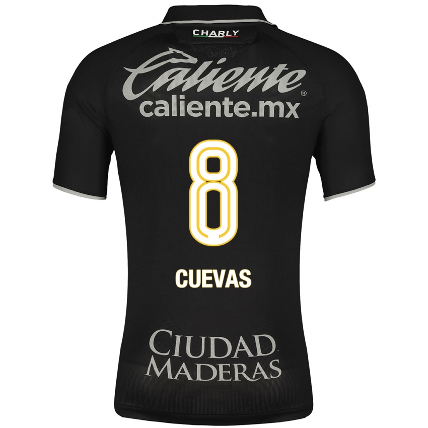 Hombre Camiseta Lucero Cuevas #8 Negro 2ª Equipación 2023/24 La Camisa México