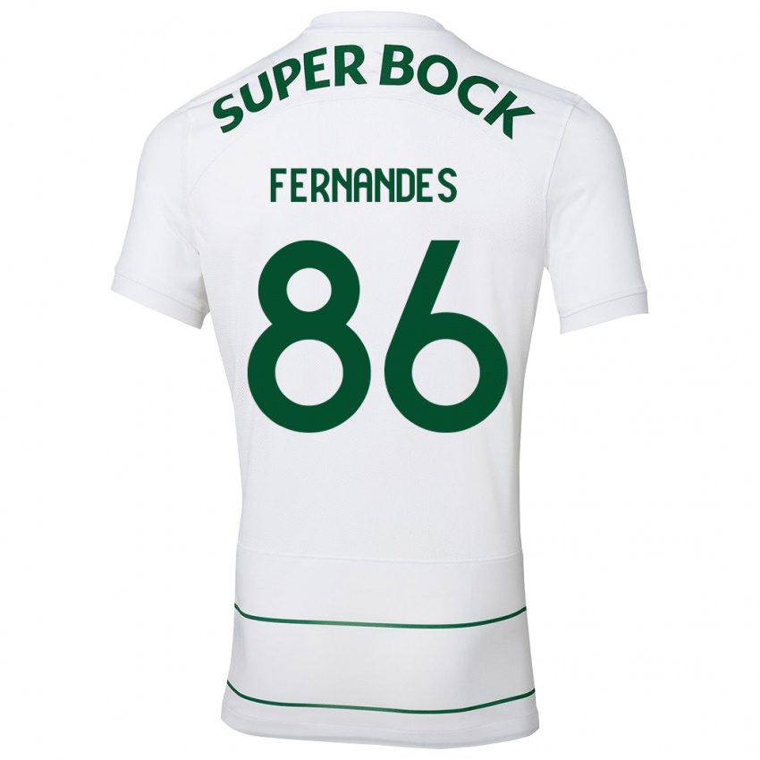 Hombre Camiseta Emanuel Fernandes #86 Blanco 2ª Equipación 2023/24 La Camisa México