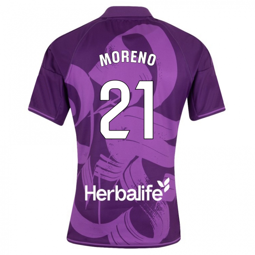 Hombre Camiseta Xavi Moreno #21 Violeta 2ª Equipación 2023/24 La Camisa México
