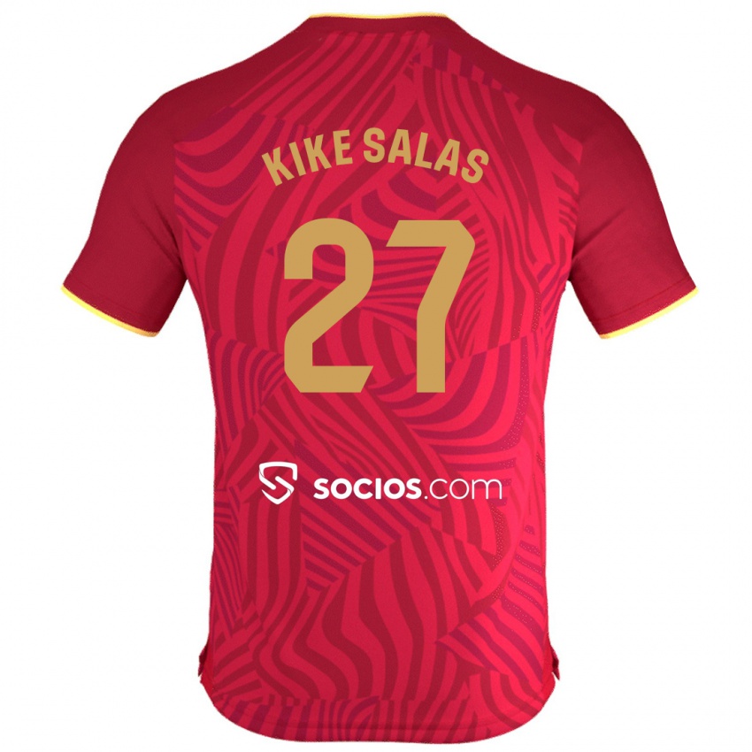 Hombre Camiseta Kike Salas #27 Rojo 2ª Equipación 2023/24 La Camisa México
