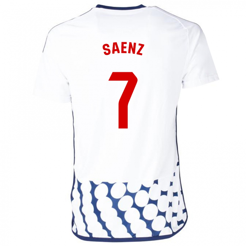 Hombre Camiseta Raúl Sáenz #7 Blanco 2ª Equipación 2023/24 La Camisa México