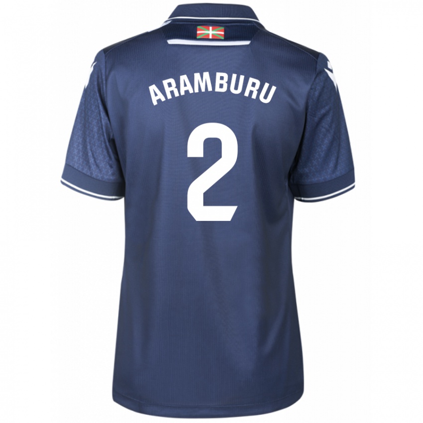 Hombre Camiseta Jon Aramburu #2 Armada 2ª Equipación 2023/24 La Camisa México
