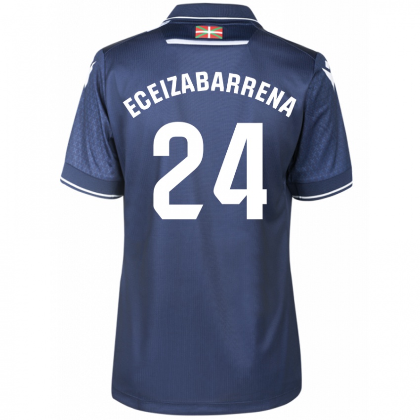 Hombre Camiseta Jon Eceizabarrena #24 Armada 2ª Equipación 2023/24 La Camisa México