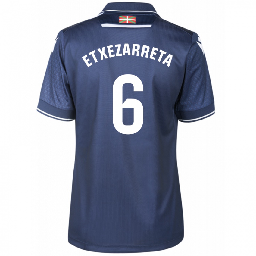 Hombre Camiseta Ane Etxezarreta Aierbe #6 Armada 2ª Equipación 2023/24 La Camisa México
