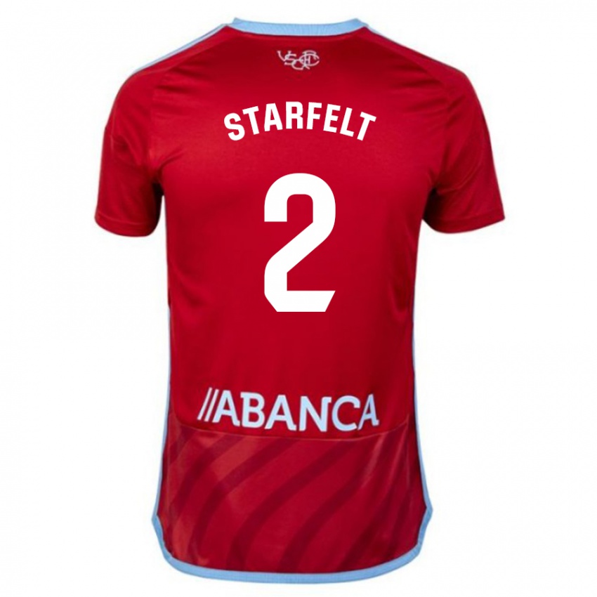 Hombre Camiseta Carl Starfelt #2 Rojo 2ª Equipación 2023/24 La Camisa México