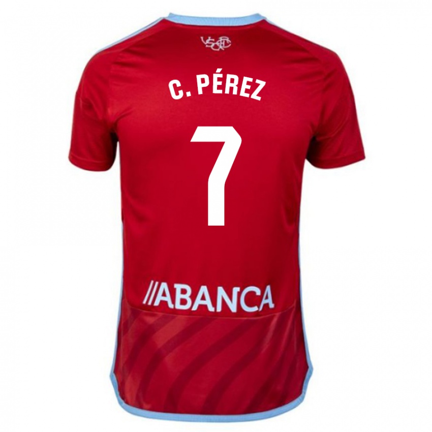 Hombre Camiseta Carles Pérez #7 Rojo 2ª Equipación 2023/24 La Camisa México