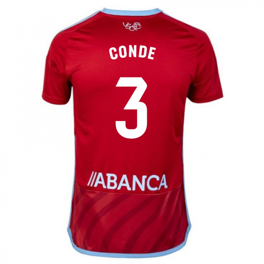 Hombre Camiseta Martín Conde #3 Rojo 2ª Equipación 2023/24 La Camisa México