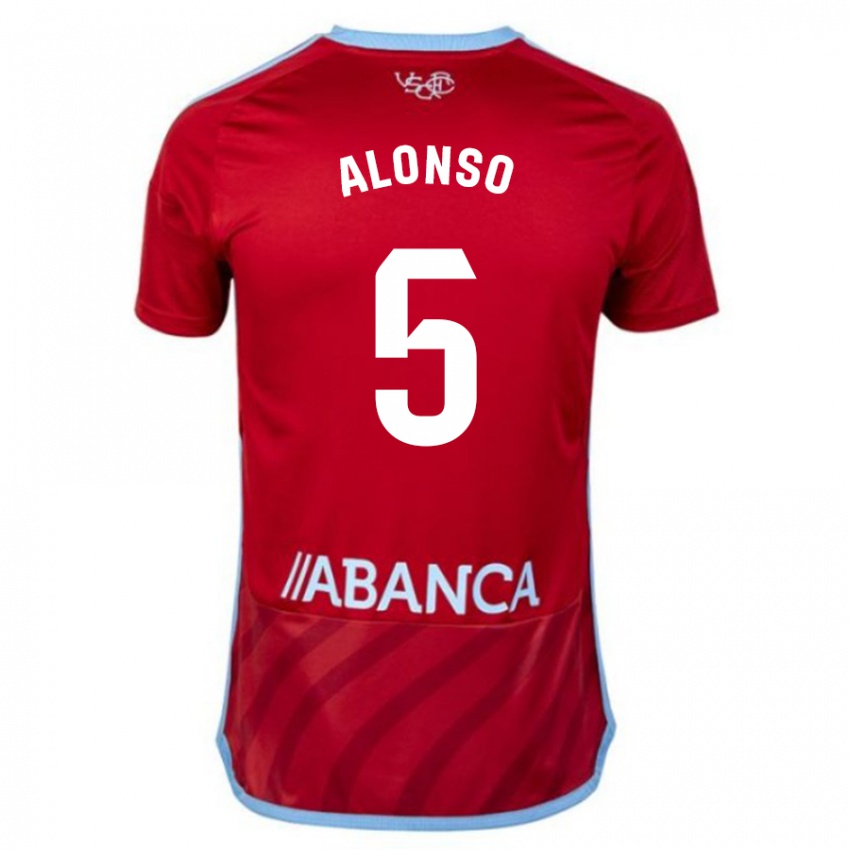 Hombre Camiseta Gael Alonso #5 Rojo 2ª Equipación 2023/24 La Camisa México