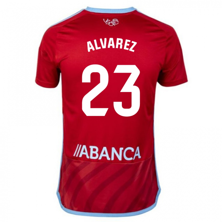 Hombre Camiseta Hugo Álvarez #23 Rojo 2ª Equipación 2023/24 La Camisa México
