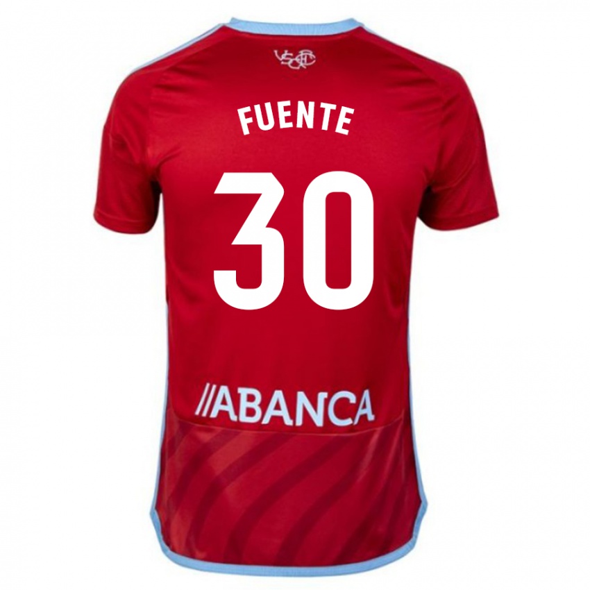 Hombre Camiseta Mario Fuente #30 Rojo 2ª Equipación 2023/24 La Camisa México