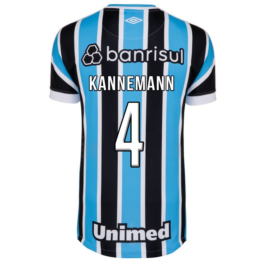 Mujer Camiseta Walter Kannemann #4 Azul 1ª Equipación 2023/24 La Camisa México