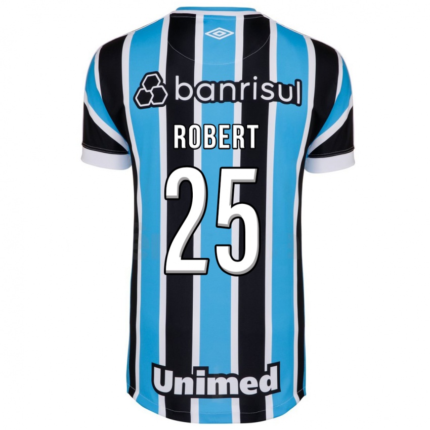 Mujer Camiseta Jhonata Robert #25 Azul 1ª Equipación 2023/24 La Camisa México