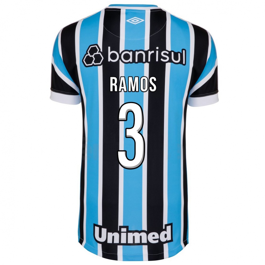 Mujer Camiseta João Ramos #3 Azul 1ª Equipación 2023/24 La Camisa México