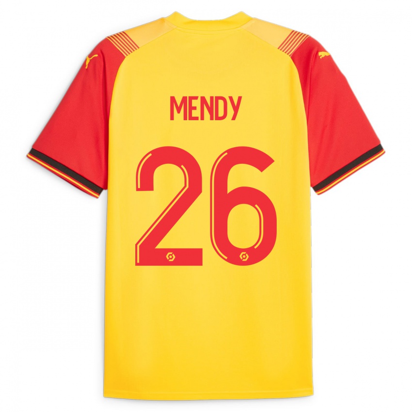 Mujer Camiseta Nampalys Mendy #26 Amarillo 1ª Equipación 2023/24 La Camisa México