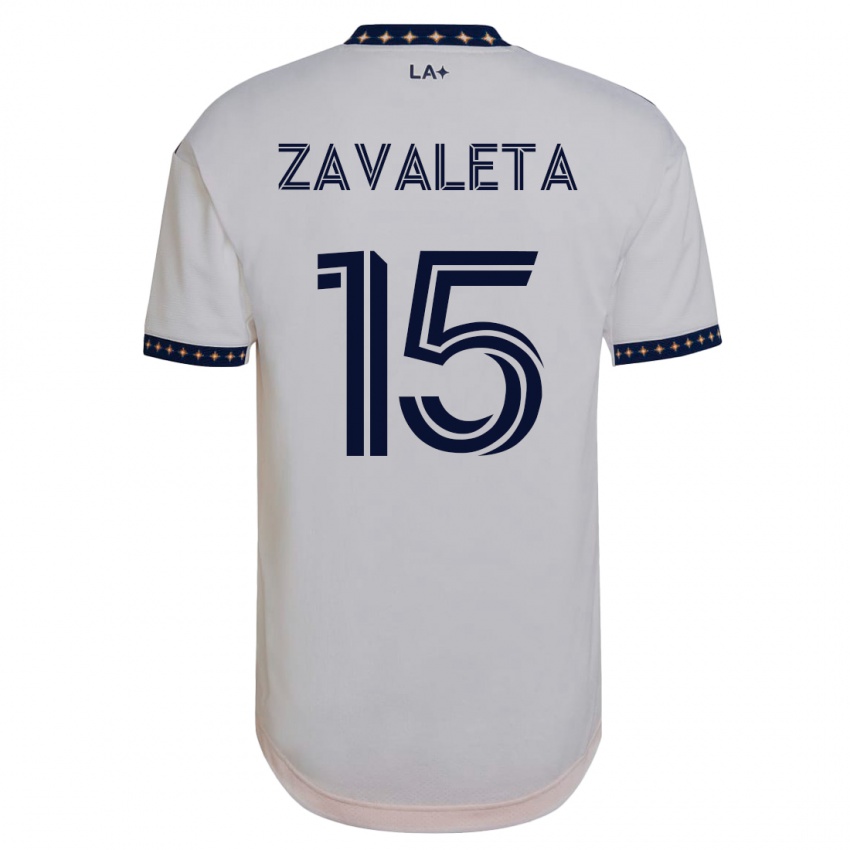 Mujer Camiseta Eriq Zavaleta #15 Blanco 1ª Equipación 2023/24 La Camisa México
