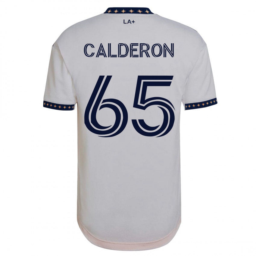 Mujer Camiseta Juan Calderón #65 Blanco 1ª Equipación 2023/24 La Camisa México