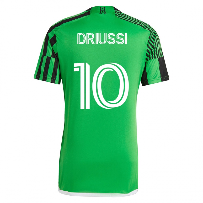 Mujer Camiseta Sebastián Driussi #10 Verde Negro 1ª Equipación 2023/24 La Camisa México