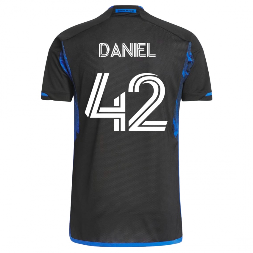 Mujer Camiseta Daniel #42 Azul Negro 1ª Equipación 2023/24 La Camisa México