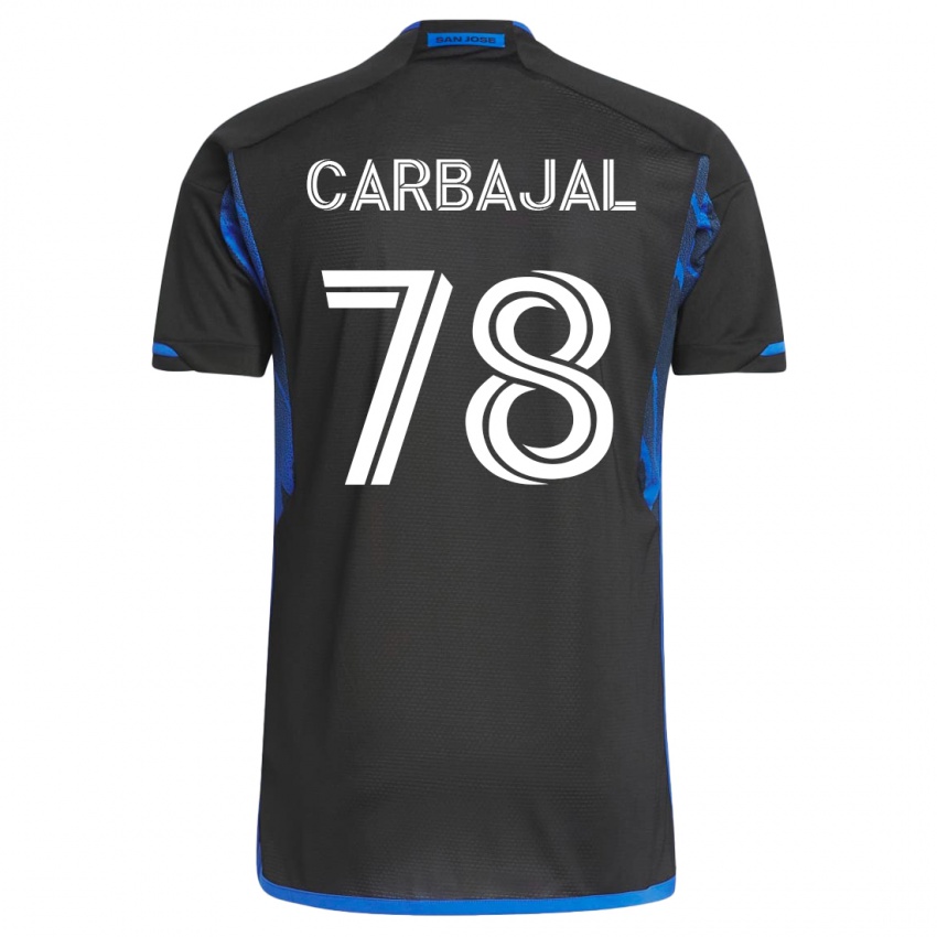 Mujer Camiseta Sebastian Carbajal #78 Azul Negro 1ª Equipación 2023/24 La Camisa México
