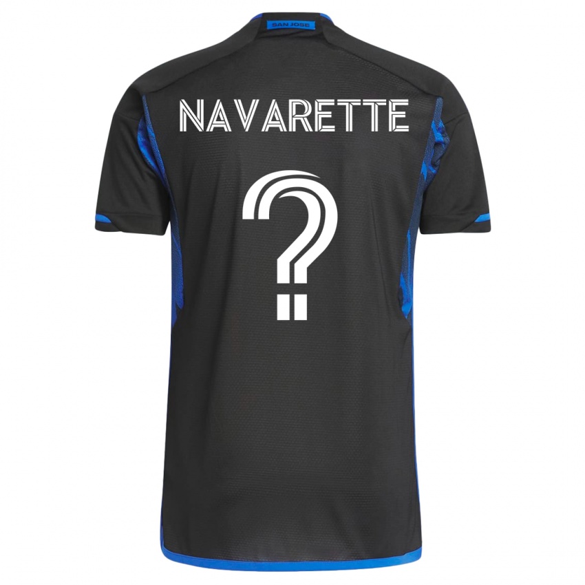 Mujer Camiseta Samuel Navarette #0 Azul Negro 1ª Equipación 2023/24 La Camisa México