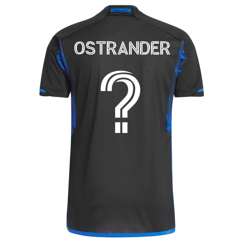 Mujer Camiseta William Ostrander #0 Azul Negro 1ª Equipación 2023/24 La Camisa México