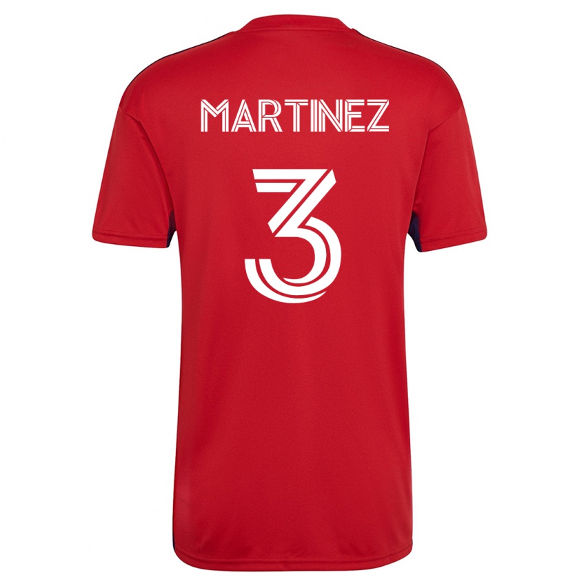 Mujer Camiseta José Antonio Martínez #3 Rojo 1ª Equipación 2023/24 La Camisa México